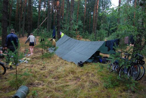 pěkné tábořiště u polských Przewozniků
